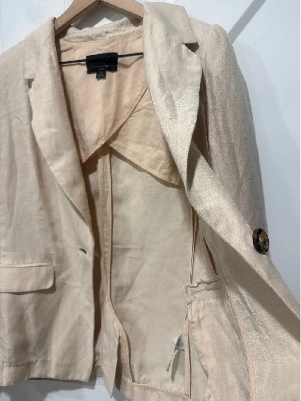J.Crew Willa Linen Blend Blazer Size 2, Beige